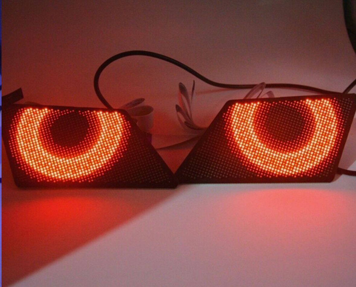 2PC Devil Eyes Demon Eye Light for Car Headlights, LED Remote APP Control Programmable LED Eyes for Car Headlight, Scrolling Screen for Small to Medium-Sized Trucks