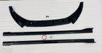 ABS Combo of Front Bumper Splitter Compatible with VW Virtus Slavia+Car Side Skirt Splitter Car Body Styling VW Virtus Slavia Bumper Splitter & Side Skirting Auto Accessories