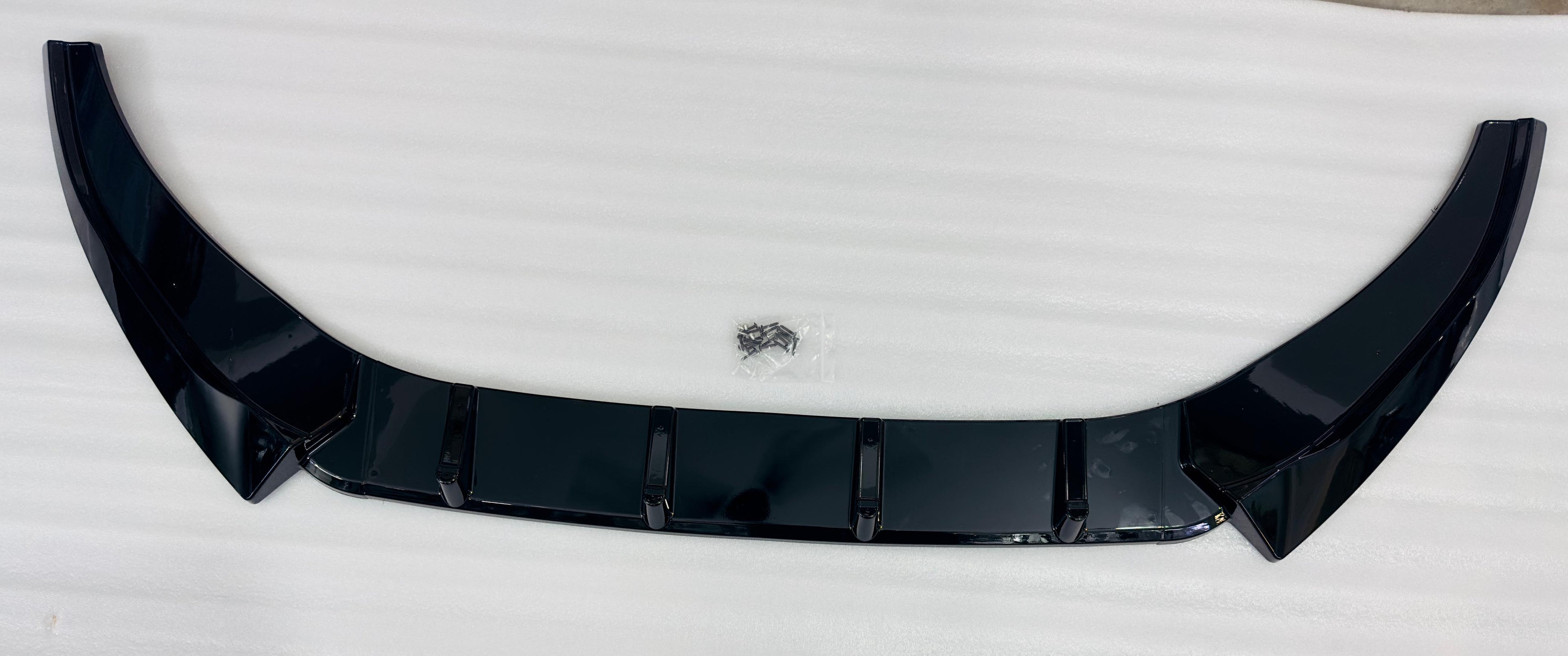 ABS Combo of Front Bumper Splitter Compatible with VW Virtus Slavia+Car Side Skirt Splitter Car Body Styling VW Virtus Slavia Bumper Splitter & Side Skirting Auto Accessories