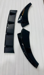 ABS Combo of Front Bumper Splitter Compatible with VW Virtus Slavia+Car Side Skirt Splitter Car Body Styling VW Virtus Slavia Bumper Splitter & Side Skirting Auto Accessories