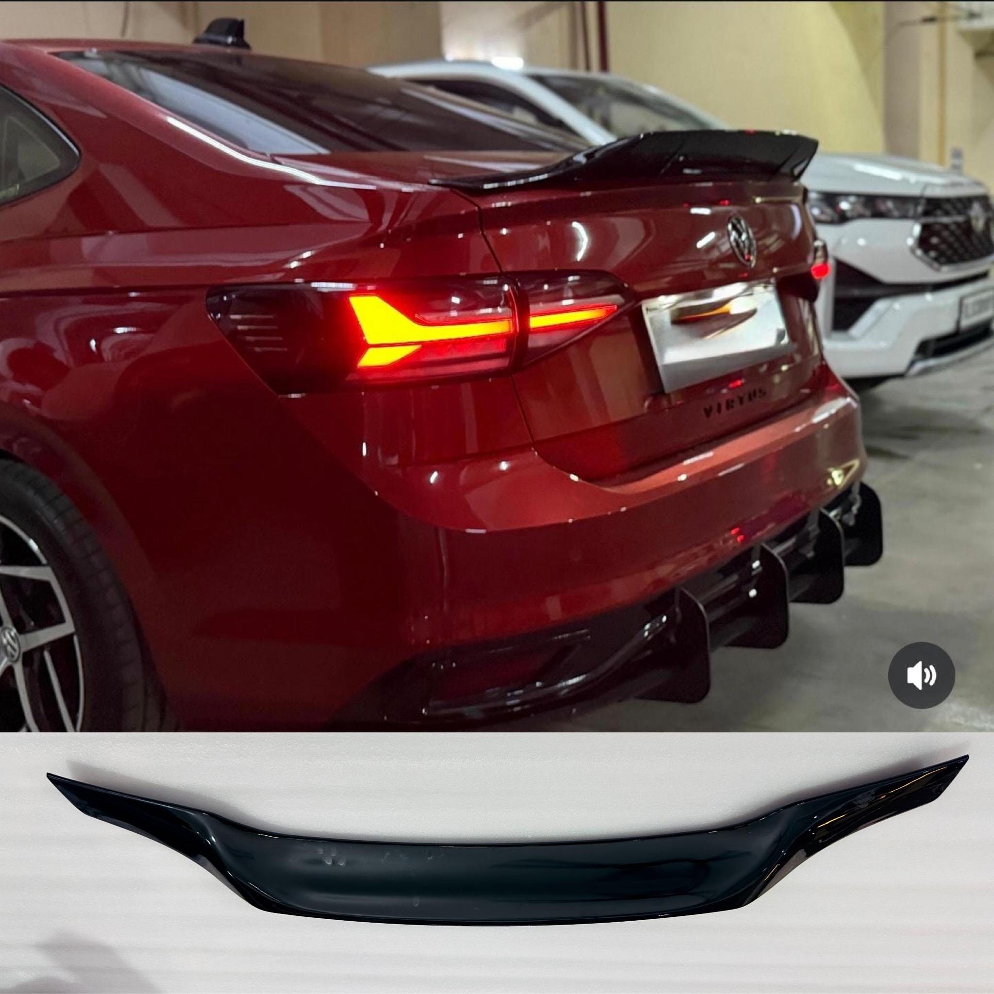 ABS Quality Rear Trunk Car Tail Wing Rear Spoiler Car Wings Duck Tail VW Virtus Skoda Slavia Lip Spoiler Versatile Carr Spoilerr
