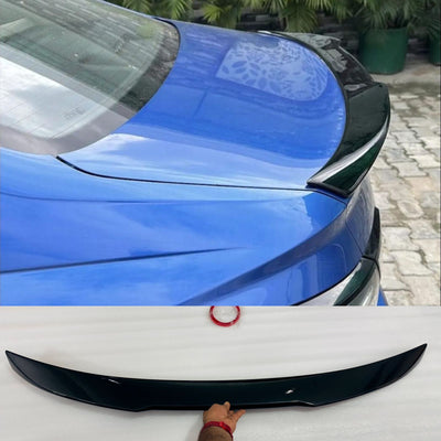 ABS Rear Trunk Car Wing Spoiler Car Wings M4 Style VW Virtus Skoda Slavia Glossy Black Lip Decorative Spoiler