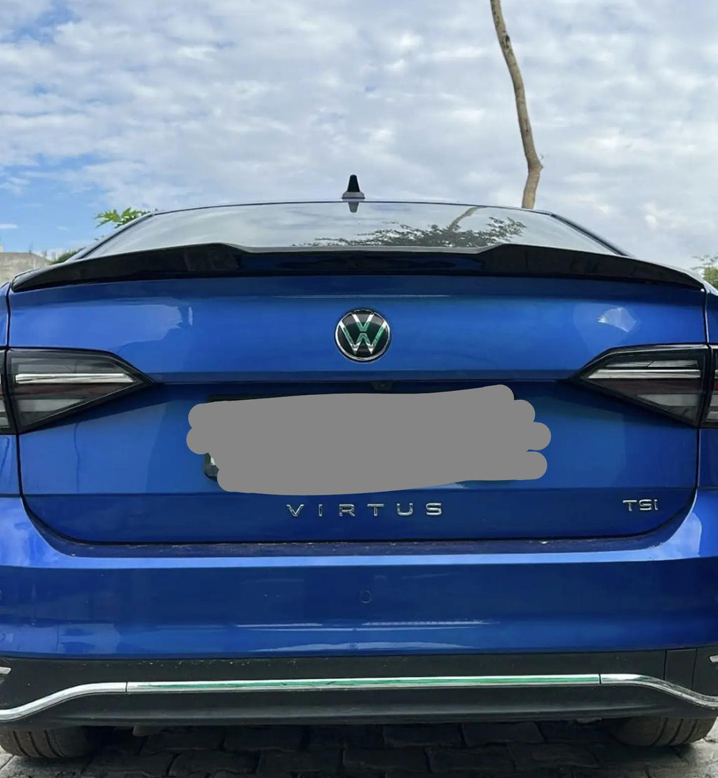 ABS Rear Trunk Car Wing Spoiler Car Wings M4 Style VW Virtus Skoda Slavia Glossy Black Lip Decorative Spoiler