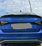 ABS Rear Trunk Car Wing Spoiler Car Wings M4 Style VW Virtus Skoda Slavia Glossy Black Lip Decorative Spoiler