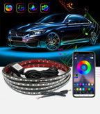 RGB Undercarbody Led Light Car High Intensity Decorative Lights Strip Underbody System Waterproof Tube Color with Active Sound Universal RGB Light with Multicolours-1PC