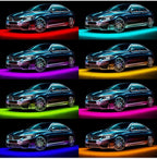 RGB Undercarbody Led Light Car High Intensity Decorative Lights Strip Underbody System Waterproof Tube Color with Active Sound Universal RGB Light with Multicolours-1PC