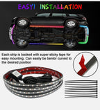 RGB Undercarbody Led Light Car High Intensity Decorative Lights Strip Underbody System Waterproof Tube Color with Active Sound Universal RGB Light with Multicolours-1PC
