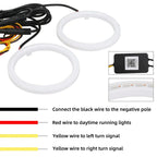 95MM RGB Angel Eyes Bluetooth APP Control Halo Ring Decorative Driving Light DRL Daytime Running Light for Car & Motorcycle