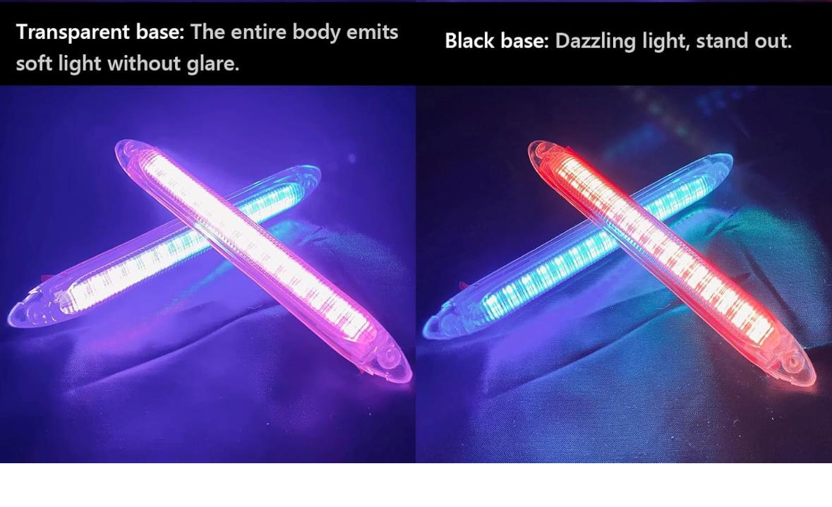 D1 RGB 2PC DRL Lights for Cars (15.5cm) Waterproof 12V LED Daytime Running Light, Sequential Turn Signal Strip, Multi-Color Headlight Accessory for All Cars.