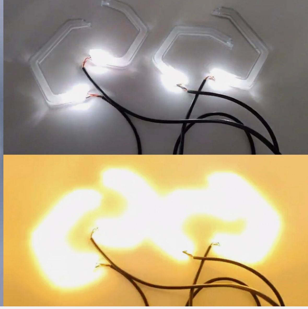 4PCS/Set RGB APP Angel Eyes LED Halo Rings 12V 24V Headlights Auto Car DRL Angel Eyes Led Headlights Car Accessories