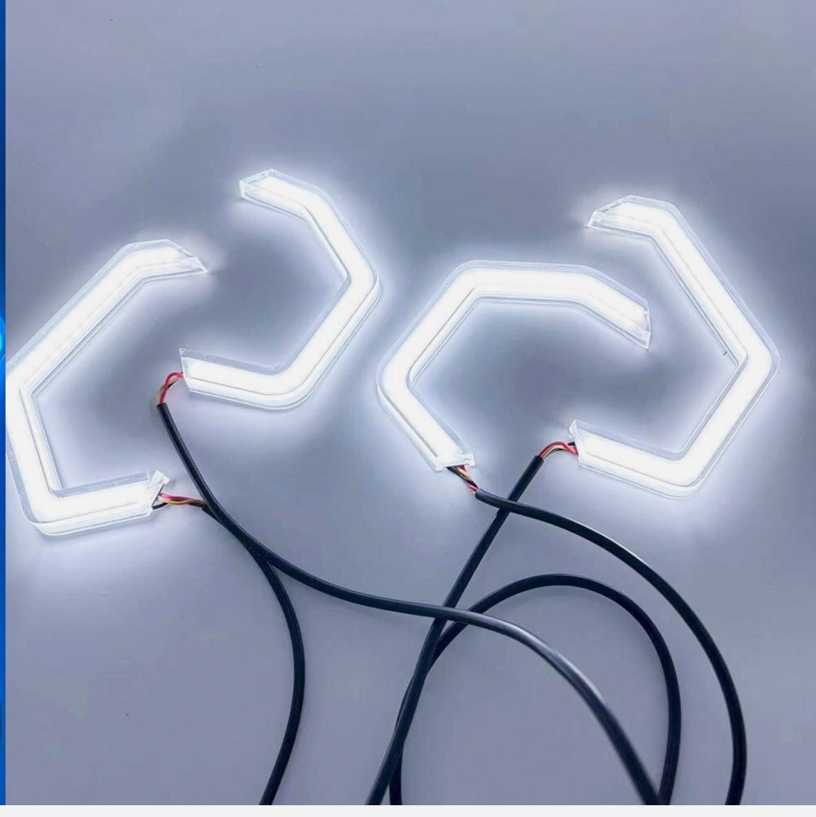 4PCS/Set RGB APP Angel Eyes LED Halo Rings 12V 24V Headlights Auto Car DRL Angel Eyes Led Headlights Car Accessories