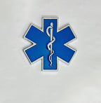 Star of Life Doctor 3D Grill Logo (6.3cmx6.3cm) Car Bike Laptop Doctor Grill Sticker Car Emblem 3D Badge Attractive Sticker Auto Racing Sport Logo Grand Tourer Decal.