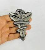 Black Mamba 3D Logo (10.7cmx8cm) for Car Bike Laptop Emblem, Black Mamba Sticker 3D-Badge Auto Racing Sports Logo Grand Tourer Decal Auto Accessories.