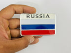 Russia Flag 3D Sticker (5cmx8cm) for Car Bike Laptop Decorative Emblem Russia Flag Sticker 3D-Badge Universal Auto Racing Sports Logo Grand Tourer Decal Auto Accessories 1PC.