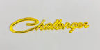 Challenger Logo Metal Sticker (15cmx3cm) Car Emblem Attractive car Sport Sticker Premium 3D Badge Grand Tourer Decal Challenger 3D Sticker Decor for Laptop Car Bike.