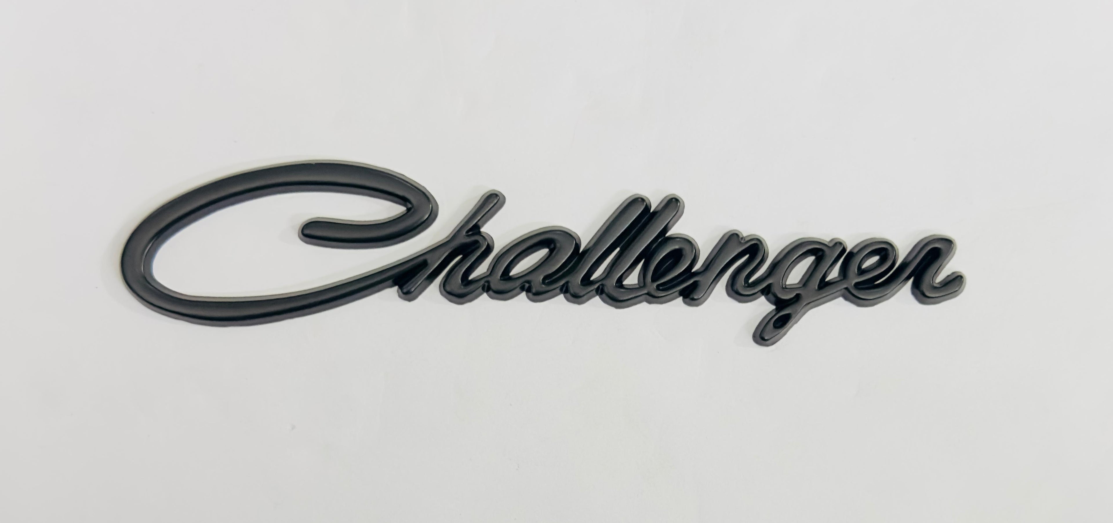 Challenger Logo Metal Sticker (15cmx3cm) Car Emblem Attractive car Sport Sticker Premium 3D Badge Grand Tourer Decal Challenger 3D Sticker Decor for Laptop Car Bike.