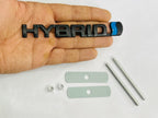 Black Hybrid 3D Grill Logo (13cmx1.5cm) for Car Bike Laptop Decorative Emblem Hybrid Grill Sticker 3D-Badge Universal Auto Racing Sports Logo Grand Tourer Decal Auto Accessories 1PC.