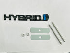 Hybrid 3D Logo (13cmx1.5cm) for Car Bike Laptop Emblem, Hybrid 3D-Badge Universal Auto Racing Sports Logo Grand Tourer Decal Auto Accessories 1PC.