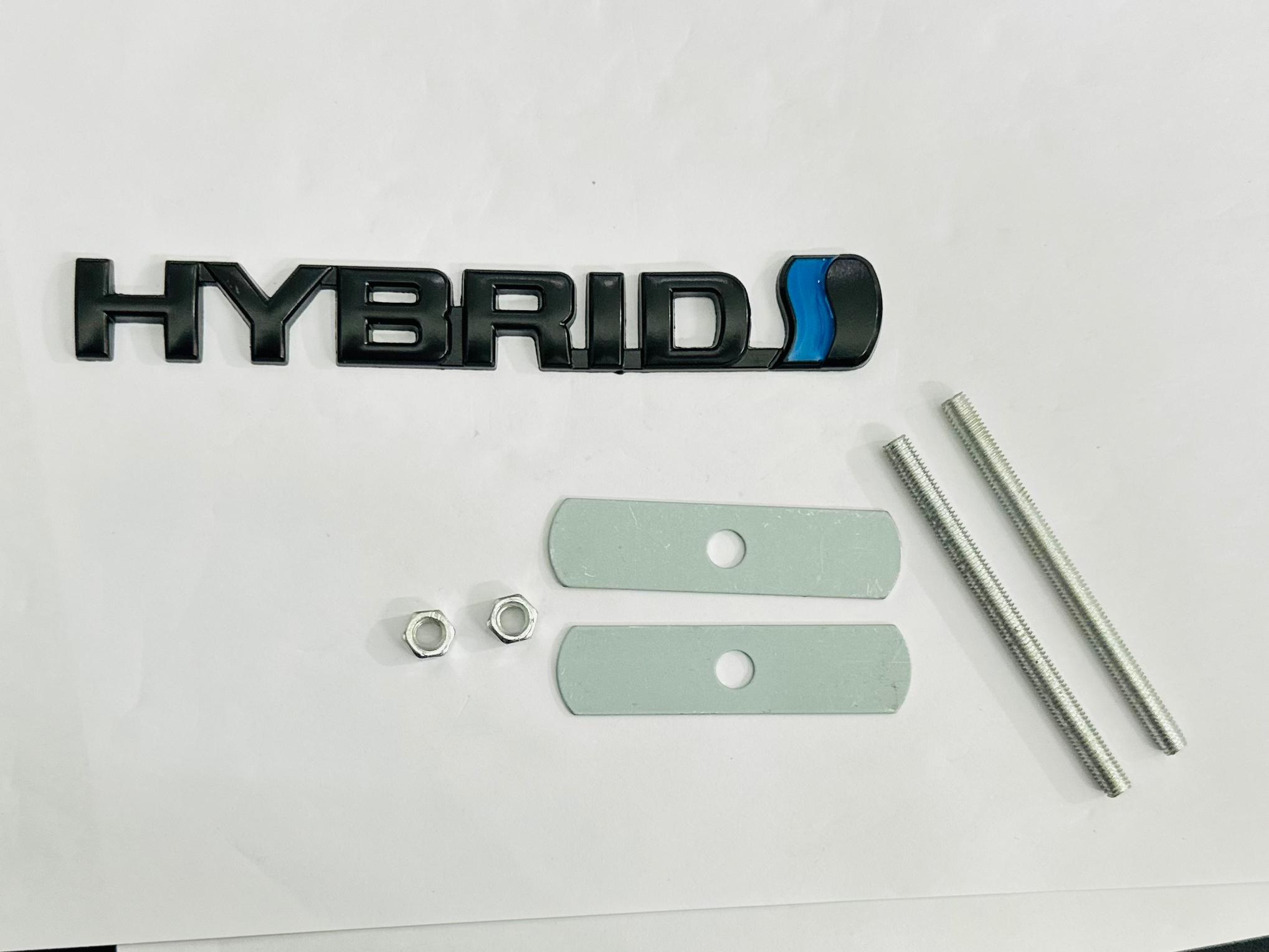 Hybrid 3D Logo (13cmx1.5cm) for Car Bike Laptop Emblem, Hybrid 3D-Badge Universal Auto Racing Sports Logo Grand Tourer Decal Auto Accessories 1PC.