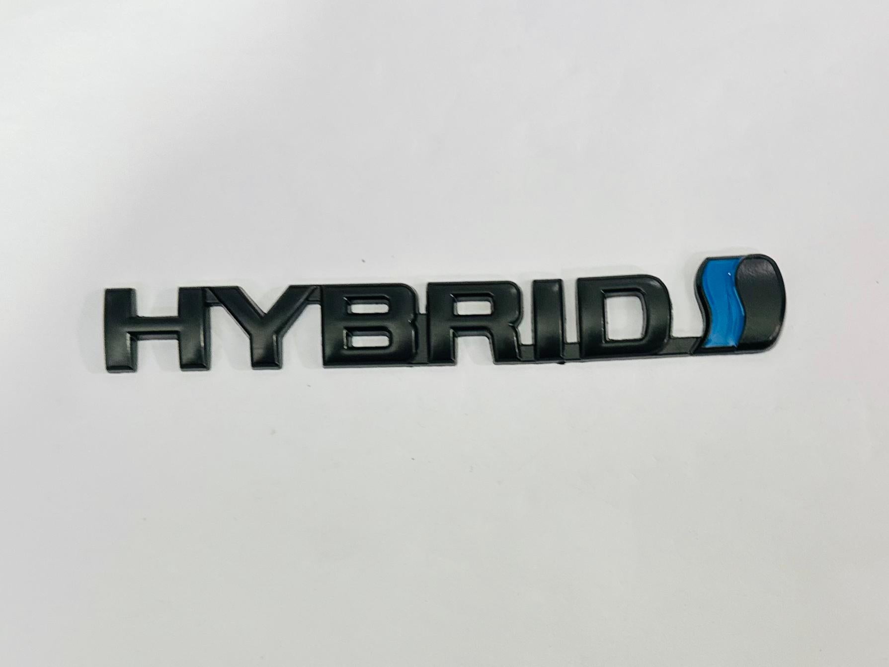 Hybrid 3D Logo (13cmx1.5cm) for Car Bike Laptop Emblem, Hybrid 3D-Badge Universal Auto Racing Sports Logo Grand Tourer Decal Auto Accessories 1PC.