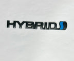 Black Hybrid 3D Logo (13cmx1.5cm) for Car Bike Laptop Decorative Emblem Hybrid Sticker 3D-Badge Universal Auto Racing Sports Logo Grand Tourer Decal Auto Accessories 1PC.