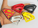 Chrome Superman 3D Logo (5.5cmx8.2cm) Car Bike Laptop Attractive Superman Sticker Car Emblem 3D Badge Auto Racing Sport Logo Grand Tourer Decal.
