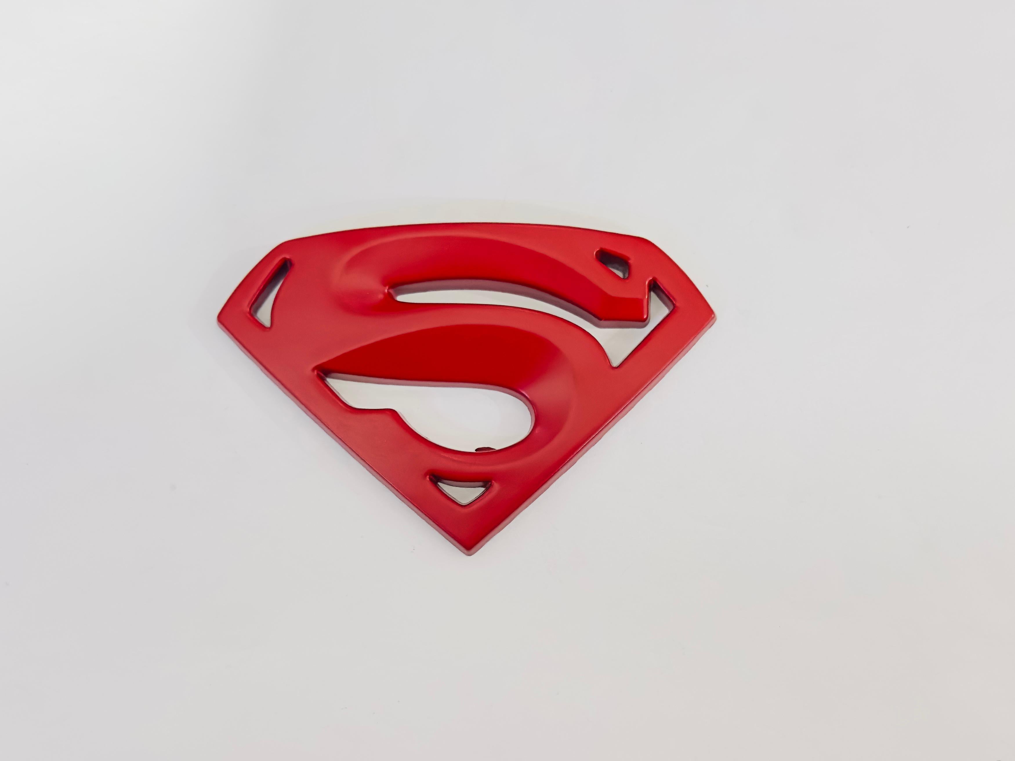 Chrome Superman 3D Logo (5.5cmx8.2cm) Car Bike Laptop Attractive Superman Sticker Car Emblem 3D Badge Auto Racing Sport Logo Grand Tourer Decal.