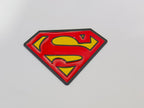 Chrome Superman 3D Logo (5.5cmx8.2cm) Car Bike Laptop Attractive Superman Sticker Car Emblem 3D Badge Auto Racing Sport Logo Grand Tourer Decal.