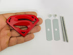 Chrome Superman 3D Logo (5.5cmx8.2cm) Car Bike Laptop Attractive Superman Sticker Car Emblem 3D Badge Auto Racing Sport Logo Grand Tourer Decal.