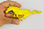 Golden Horse 3D Logo (16cmx6cm) for Car Bike Laptop Emblem, Horse Sticker 3D Badge Auto Racing Sport Logo Grand Tourer Decal Auto Accessories.