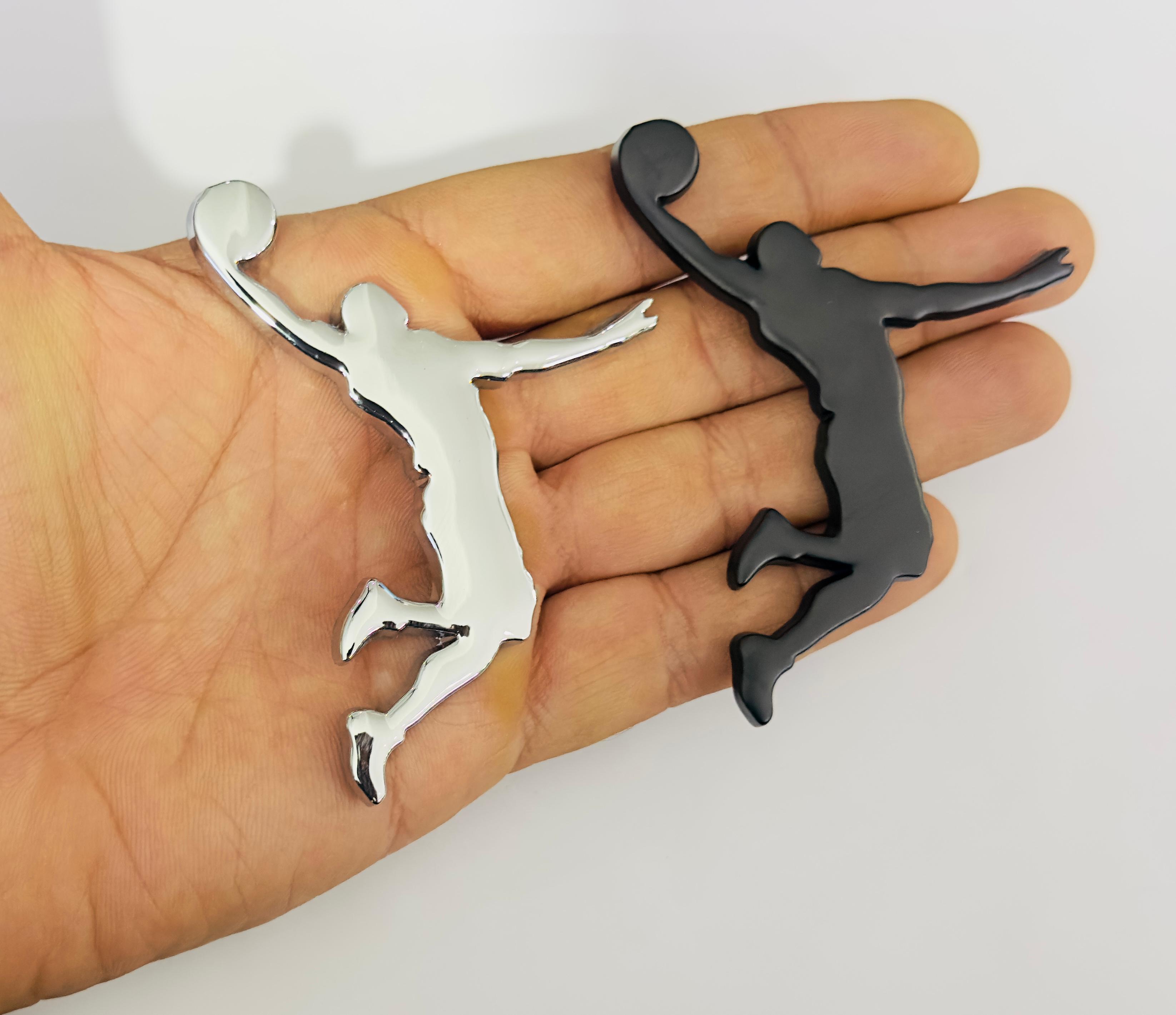 Jordan 3D Sticker (8.5cmx6cm) for Car Bike Laptop Emblem, Jordan Sticker 3D-Badge Universal Auto Racing Sport Logo Grand Tourer Decal Auto Accessories.