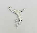 Chrome Jordan 3D Sticker (8.5cmx6cm) for Car Bike Laptop Emblem, Jordan Sticker 3D-Badge Universal Auto Racing Sport Logo Grand Tourer Decal Auto Accessories.