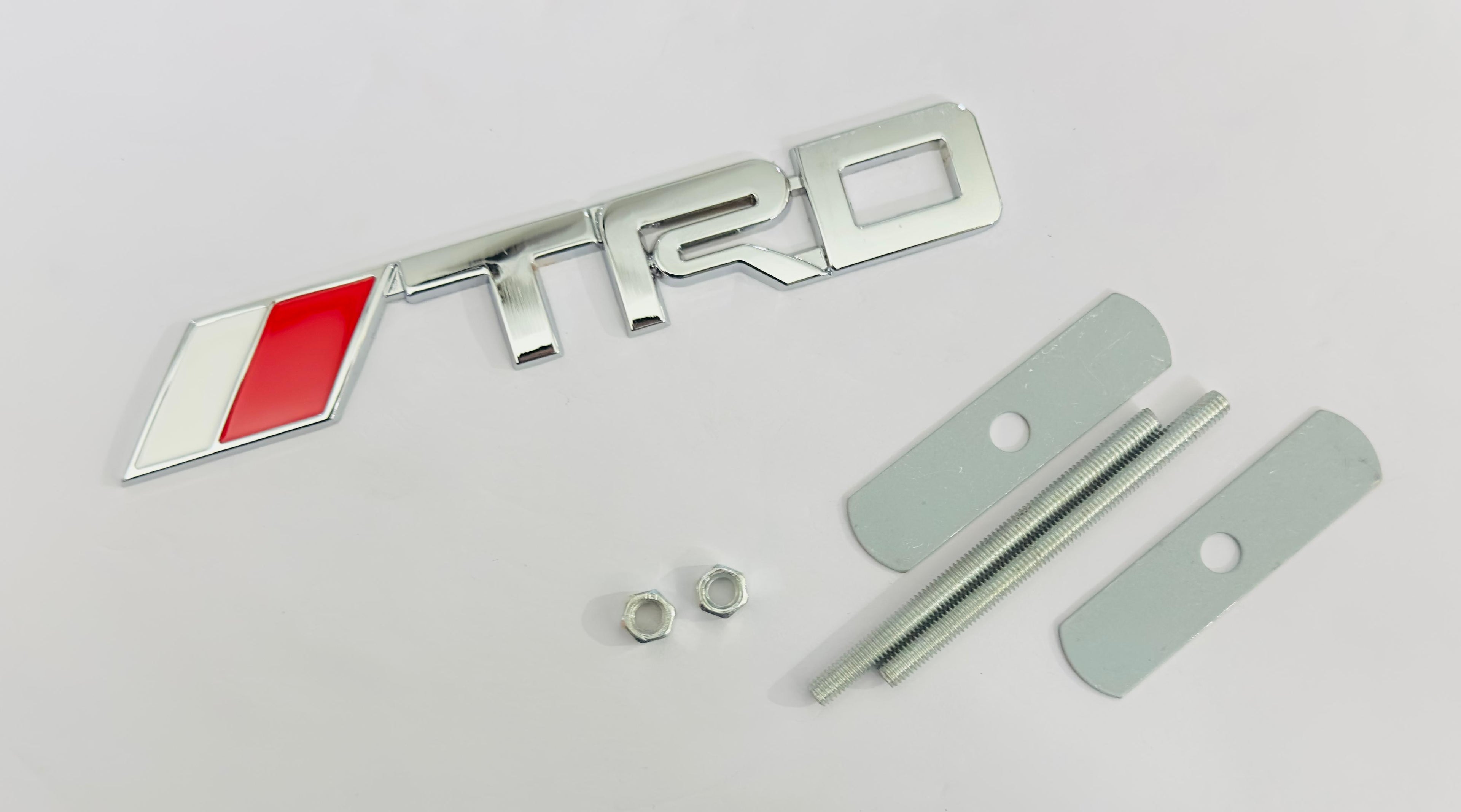 Car Bike Laptop Metal 3D Logo TRD/TRD Long Car Emblems Metal Lo.go, 3D Badge Auto Racing Sport Sticker Universal Grand Tourer Decal. (Chrome Long TRD Grill Logo 14X2.5)
