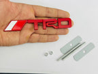 Car Bike Laptop Metal 3D Logo TRD/TRD Long Car Emblems Metal Lo.go, 3D Badge Auto Racing Sport Sticker Universal Grand Tourer Decal. (RED Long TRD Grill Logo 14X2.5)