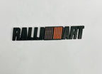 RALLIART Emblems for Car Bike Laptop Metal 3D Logo (12.5cmx2cm) Auto Accessories for Car Emblem 3D Badge Auto Racing Sport Sticker Grand Tourer Decal. (Black, RALLIART Metal 3D Logo)