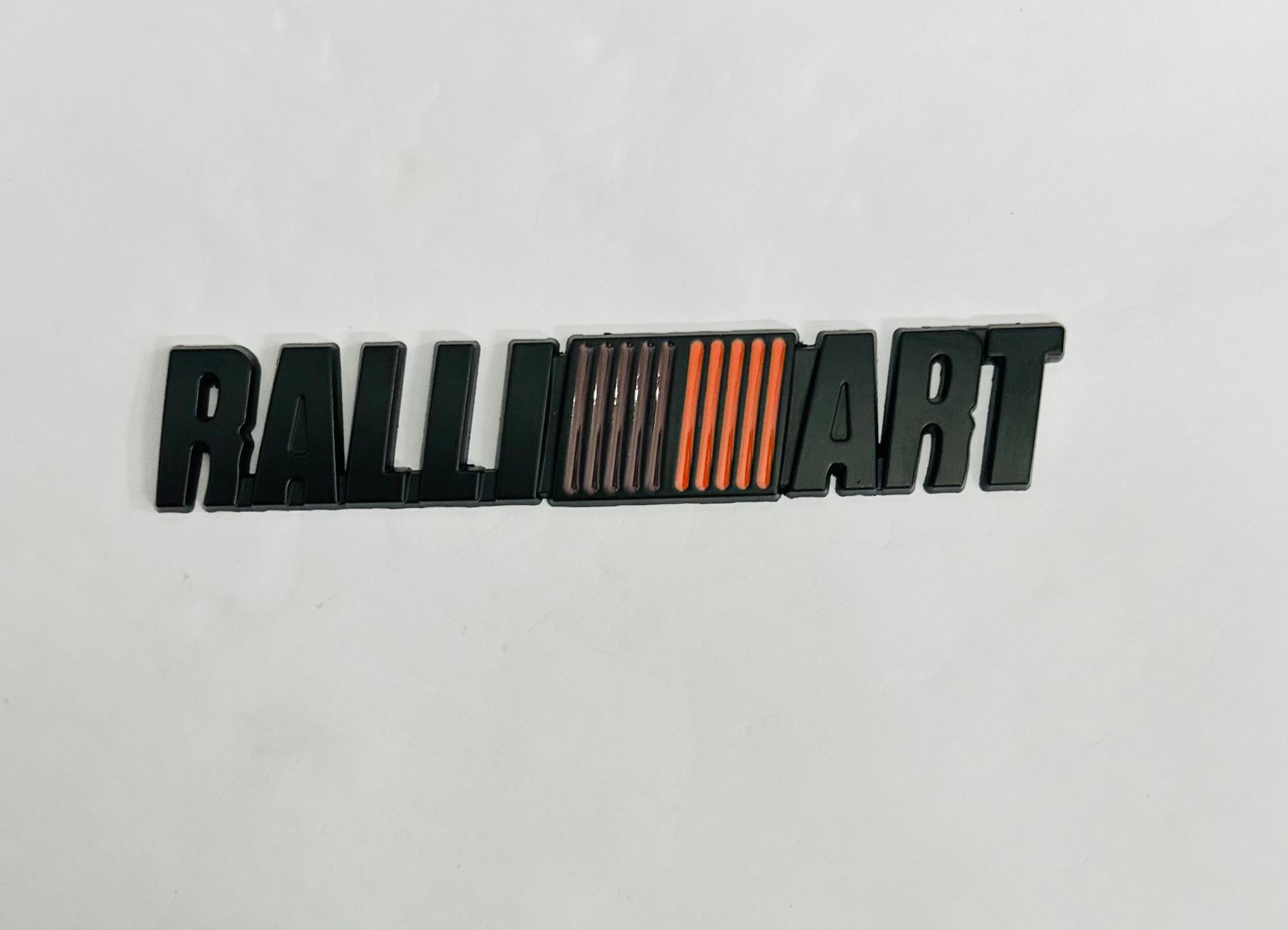RALLIART Emblems for Car Bike Laptop Metal 3D Logo (12.5cmx2cm) Auto Accessories for Car Emblem 3D Badge Auto Racing Sport Sticker Grand Tourer Decal. (Black, RALLIART Metal 3D Logo)