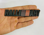 Ralliart 3D Logo (12.5cmx2cm) Car Bike Laptop Ralliart Sticker Car Emblem 3D Badge Sticker Universal Auto Racing Sport Logo Grand Tourer Decal.