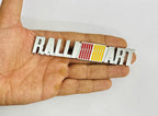Ralliart 3D Logo (12.5cmx2cm) Car Bike Laptop Ralliart Sticker Car Emblem 3D Badge Sticker Universal Auto Racing Sport Logo Grand Tourer Decal.