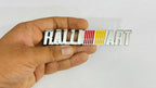 Chrome Ralliart 3D Logo (12.5cmx2cm) Car Bike Laptop Ralliart Sticker Car Emblem 3D Badge Attractive Sticker Auto Racing Sport Logo Grand Tourer Decal.