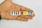 Chrome Ralliart 3D Logo (12.5cmx2cm) Car Bike Laptop Ralliart Sticker Car Emblem 3D Badge Attractive Sticker Auto Racing Sport Logo Grand Tourer Decal.