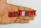 Ralliart 3D Logo (12.5cmx2cm) Car Bike Laptop Ralliart Sticker Car Emblem 3D Badge Sticker Universal Auto Racing Sport Logo Grand Tourer Decal.
