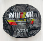 Ralliart Soft Rear Wheel Stepney Cover 16 Inch 17 Inch Tyre Tire Cover Fit for Mitsubishi Pajero Spare Tire Tyre Cover, Universal Vehicle Tire Tyre Protection Accessories