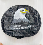 Eagle Soft Rear Wheel Stepney Cover 16 Inch 17 Inch Tyre Tire Cover Universal Fit for All Vehicles Spare Tire Tyre Cover, 4X4 Car Tire Tyre Protection Accessories.