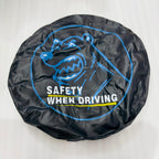 Bear Safety Soft Rear Wheel Stepney Cover 16 Inch 17 Inch Tyre Tire Cover Universal Fit for All Vehicles Spare Tire Tyre Cover, 4X4 Car Tire Tyre Protection Accessories.