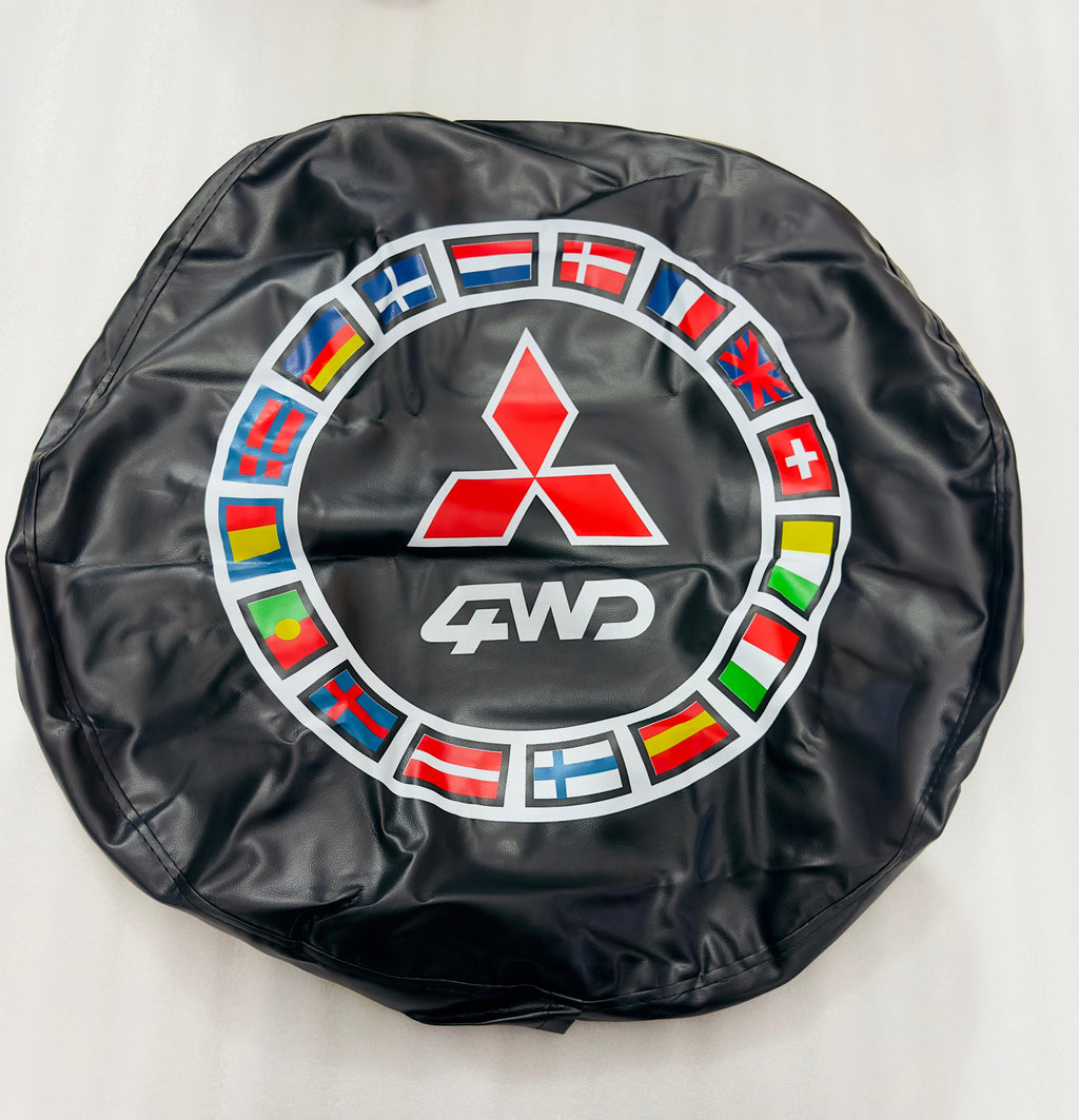 Soft Rear 4WD Spare Wheel Stepney Cover 16 Inch 17 Inch Gypsy Tyre Tire Cover Fit for Mitsubishi Vehicle Spare Tire Tyre Cover, Universal 4X4 Car 1PC, Tire Tyre Protection Accessories.