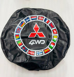 Soft Rear 4WD Spare Wheel Stepney Cover 16 Inch 17 Inch Gypsy Tyre Tire Cover Fit for Mitsubishi Vehicle Spare Tire Tyre Cover, Universal 4X4 Car 1PC, Tire Tyre Protection Accessories.