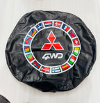 Soft Rear 4WD Spare Wheel Stepney Cover 16 Inch 17 Inch Gypsy Tyre Tire Cover Fit for Mitsubishi Vehicle Spare Tire Tyre Cover, Universal 4X4 Car 1PC, Tire Tyre Protection Accessories.