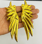 GOLDEN Angel Wings 3D Sticker (14cmx4.3cm) for Car Bike Laptop Emblem, Angel Wings Sticker 3D-Badge Universal Auto Racing Sport Logo Grand Tourer Decal