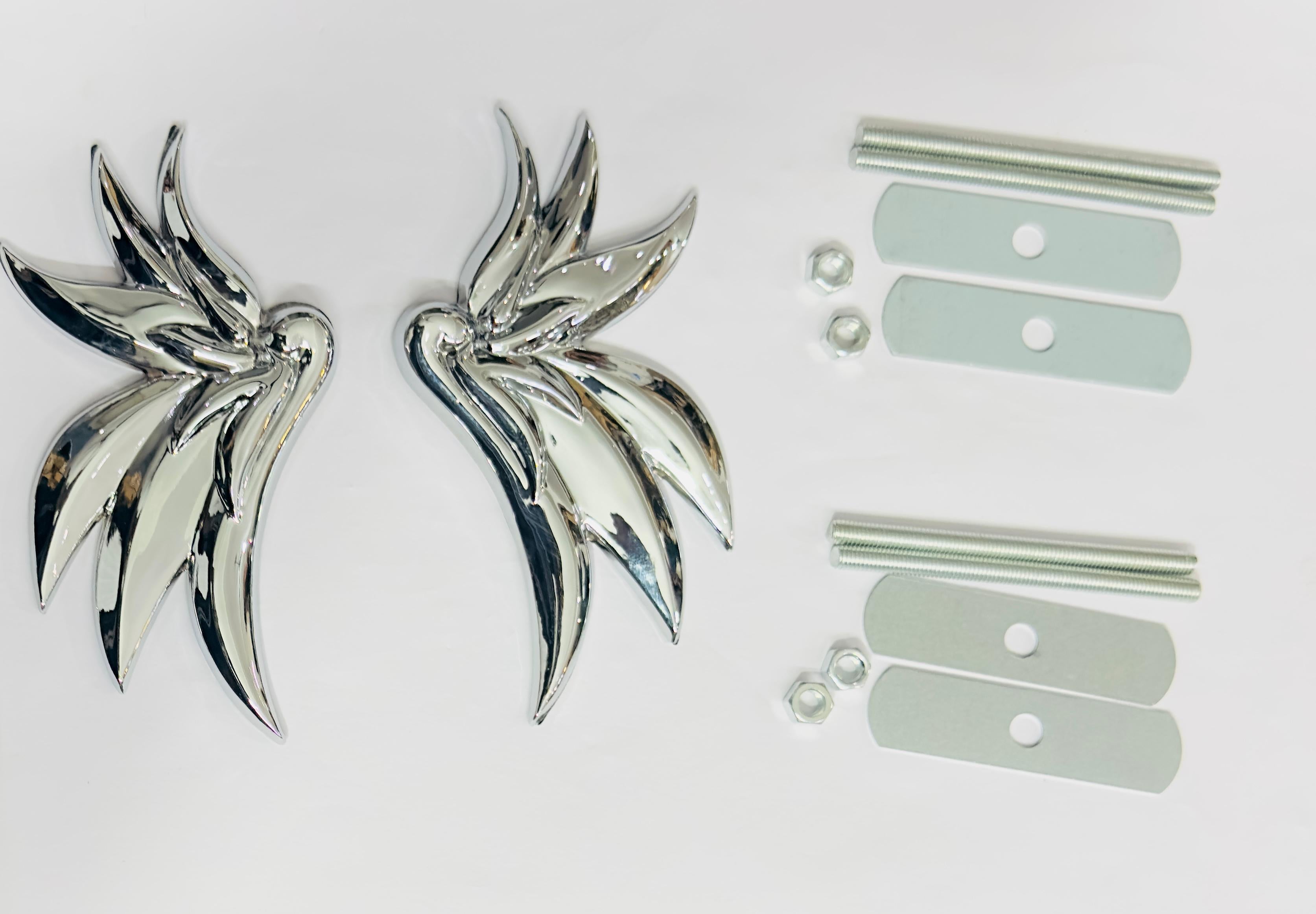Angel Wings 3D Sticker (14cmx4.3cm) for Car Bike Laptop Emblem, Angel Wings Sticker 3D-Badge Universal Auto Racing Sport Logo Grand Tourer Decal