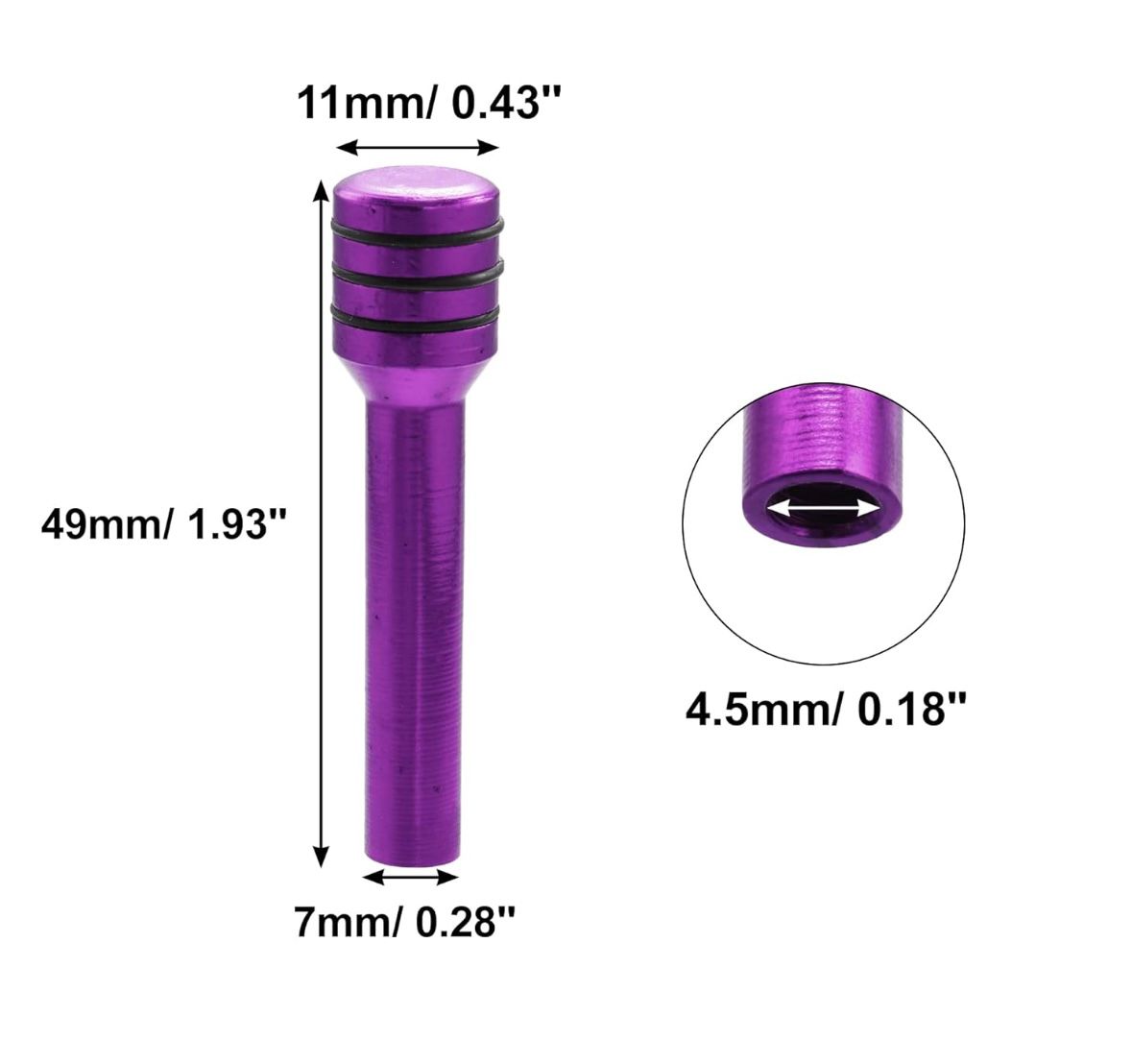 Aluminum Alloy Car Door Lock Pin Car Interior Decor Door Lock Pull Pin Auto Accessory Universal for All Cars Auto Accessories. (4PC Purple Door-Lock PIN)